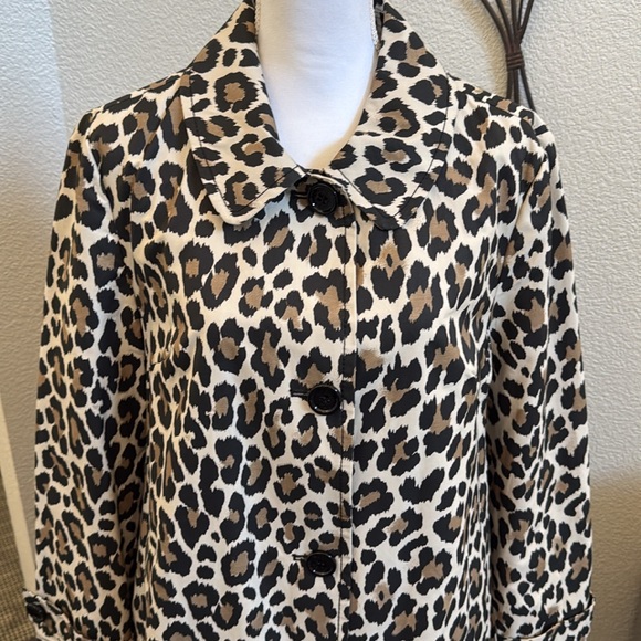 Kate Spade New York Leopard Print Trench Coat - Picture 7 of 15